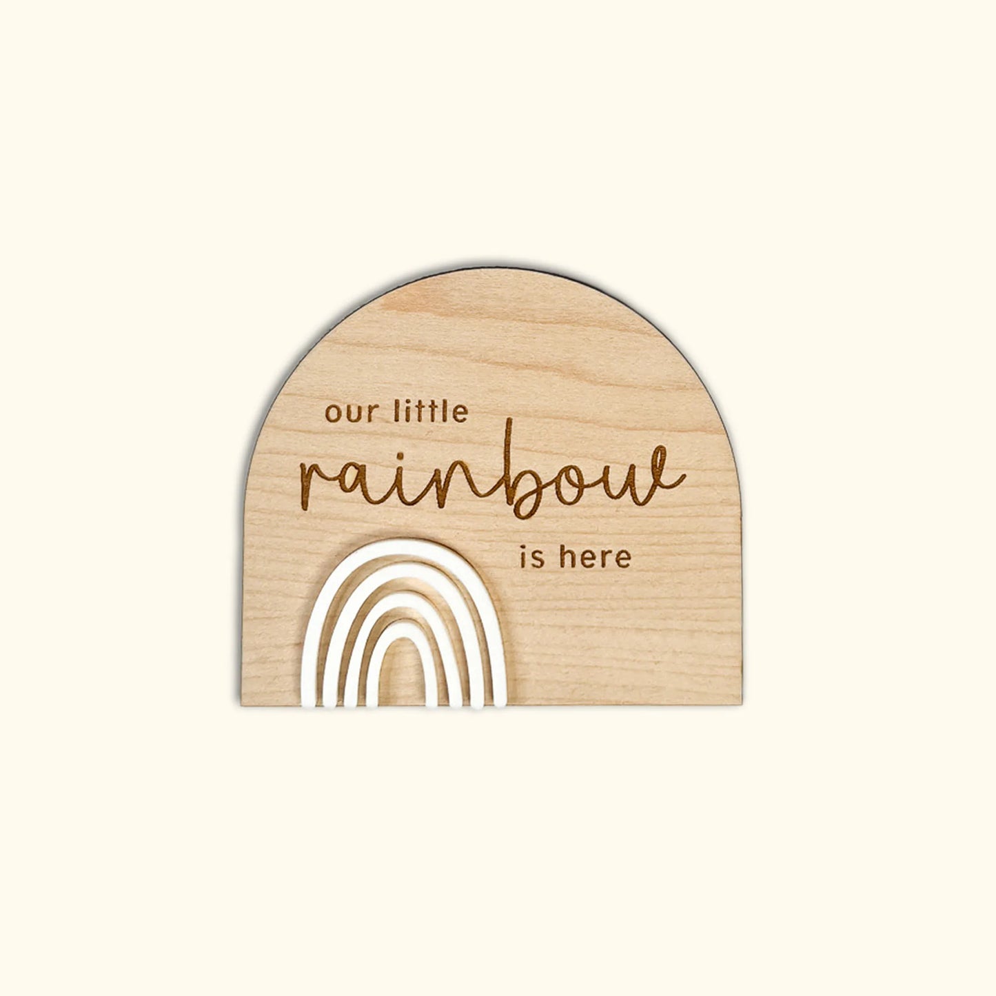 Rainbow Baby Birth Announcement "Our little rainbow is here"