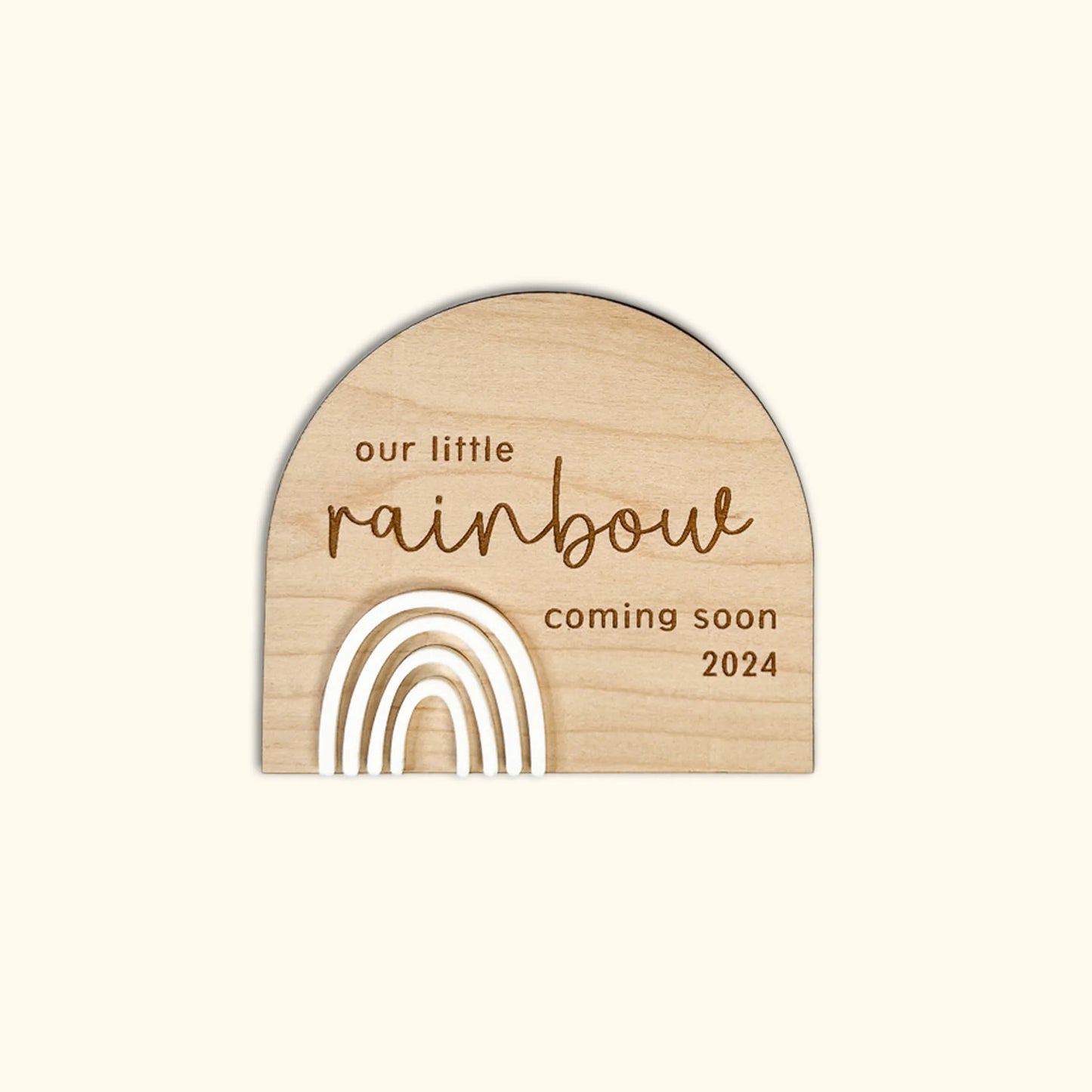 Rainbow Baby Pregnancy Announcement Sign 2025