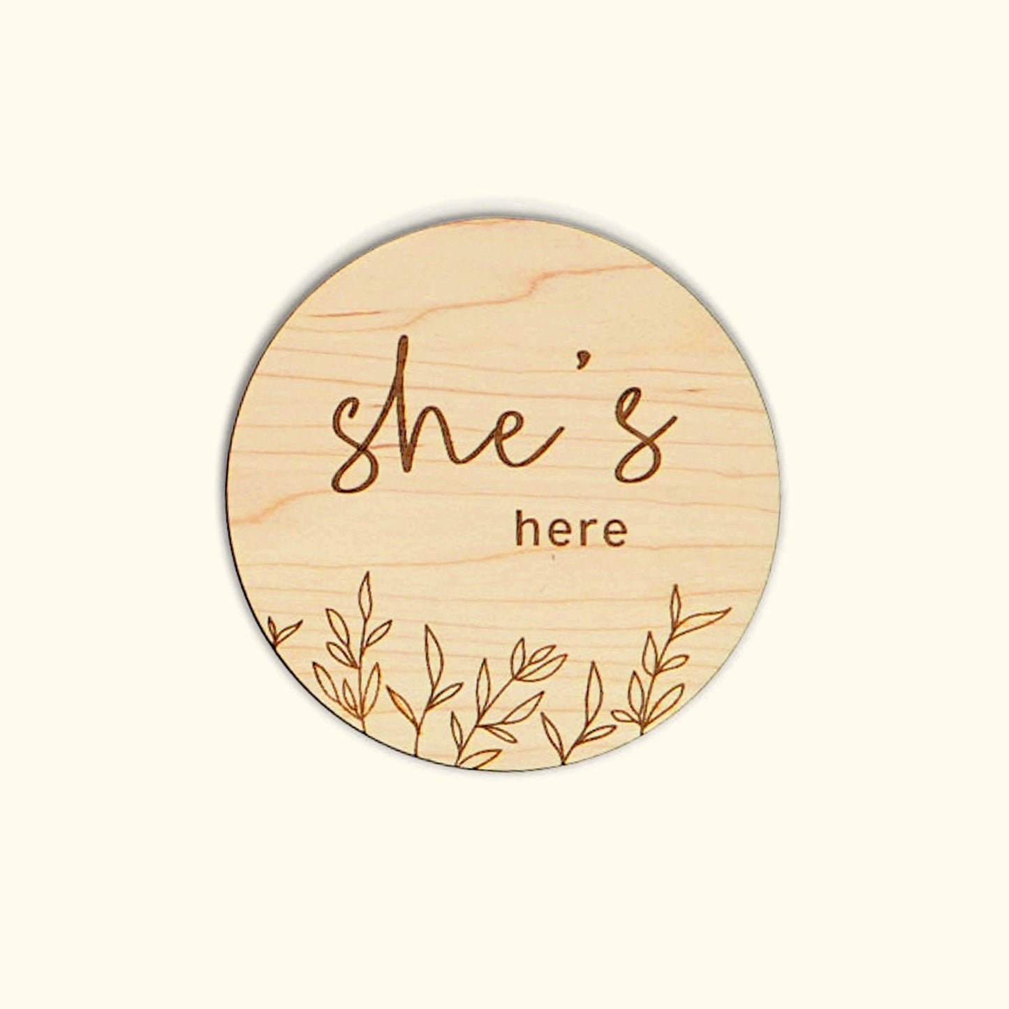 She's Here Birth Announcement Sign - Freya